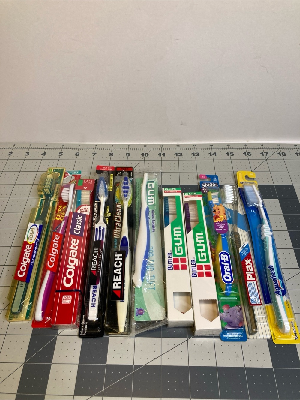 Lot of 11 Vintage Toothbrushes Mixed Styles Brands New Old Stock